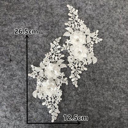 Embroidery a variety of three-dimensional hot stamping nail beads lace collar hollow cloth sticker DIY appliqué clothing lace accessories wholesale