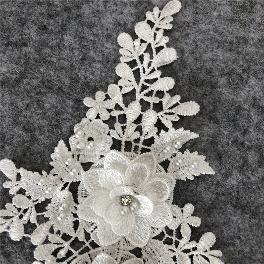Embroidery a variety of three-dimensional hot stamping nail beads lace collar hollow cloth sticker DIY appliqué clothing lace accessories wholesale