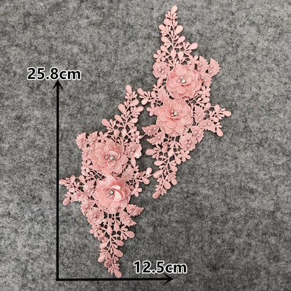 Embroidery a variety of three-dimensional hot stamping nail beads lace collar hollow cloth sticker DIY appliqué clothing lace accessories wholesale