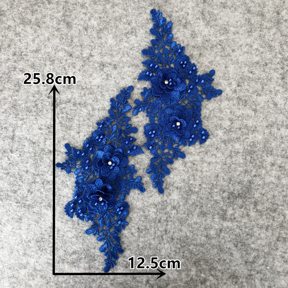 Embroidery a variety of three-dimensional hot stamping nail beads lace collar hollow cloth sticker DIY appliqué clothing lace accessories wholesale