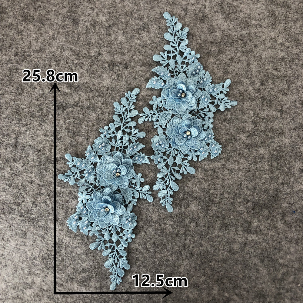 Embroidery a variety of three-dimensional hot stamping nail beads lace collar hollow cloth sticker DIY appliqué clothing lace accessories wholesale