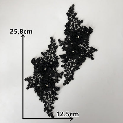 Embroidery a variety of three-dimensional hot stamping nail beads lace collar hollow cloth sticker DIY appliqué clothing lace accessories wholesale