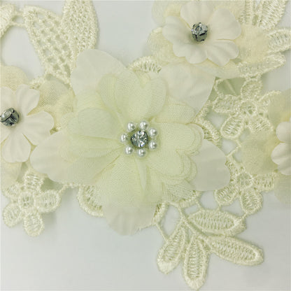 Factory polyester lace collar, 3D rhinestone DIY hollow corsage, lace lace, garment accessories, decal wholesale