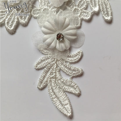 Factory polyester lace collar, 3D rhinestone DIY hollow corsage, lace lace, garment accessories, decal wholesale