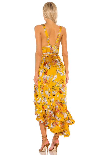NARCISS MIDI DRESS IN YELLOW