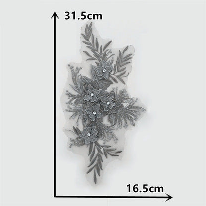 High quality rhinestones, flower embroidery, DIY lace, mesh, lace, collar, sewing, decoration, clothing, accessories