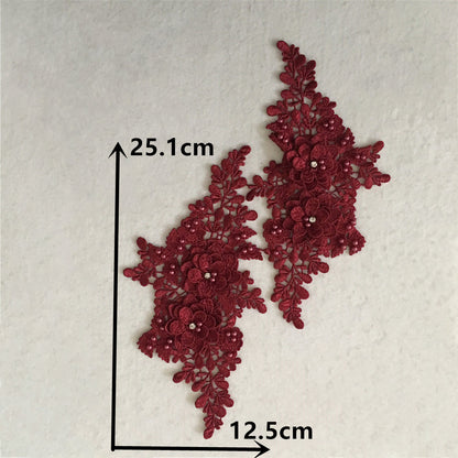 Embroidery a variety of three-dimensional hot stamping nail beads lace collar hollow cloth sticker DIY appliqué clothing lace accessories wholesale
