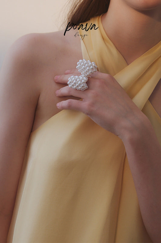 pearl embellished ring