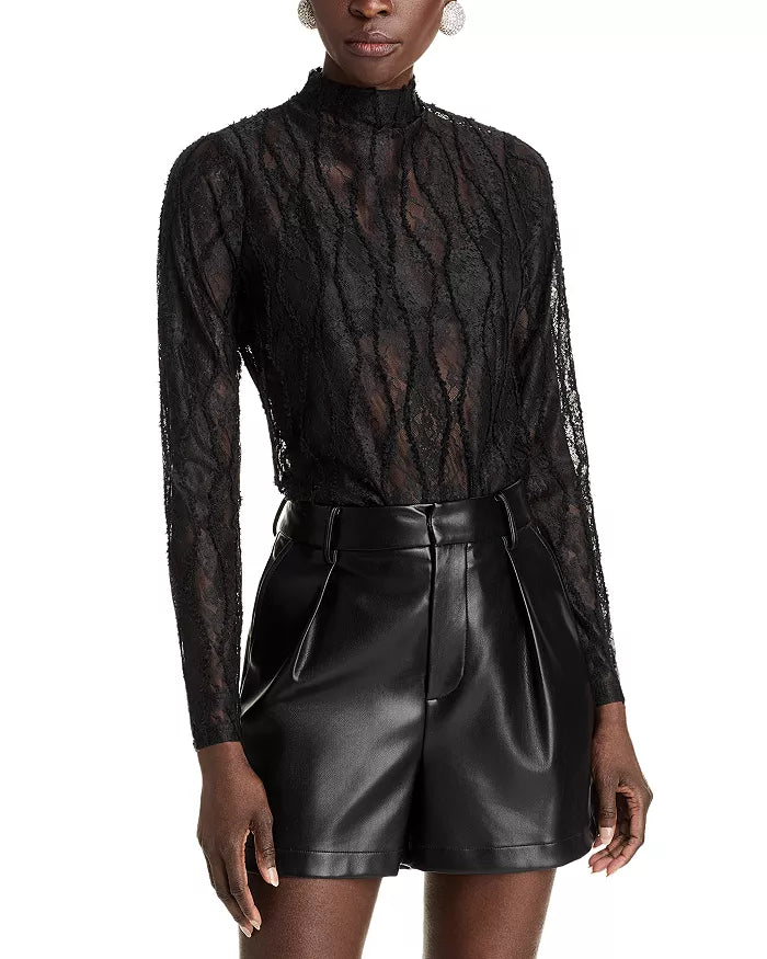 Lace Mock Neck Top