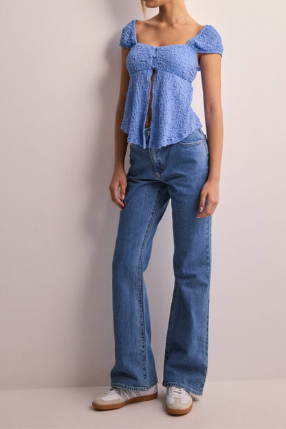 Structure button top in blue