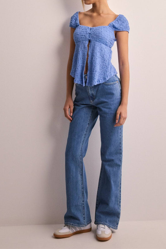 Structure button top in blue
