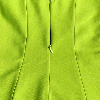 GREEN BANDAGE SLIP MIDI DRESS