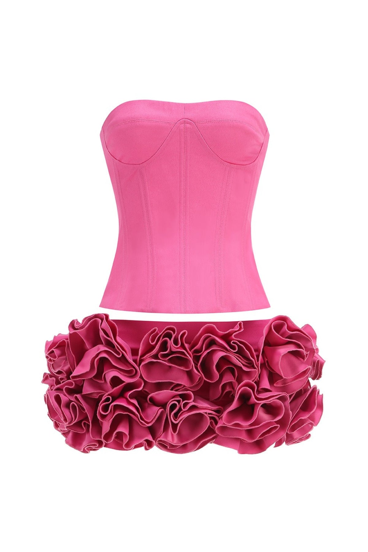 CLEGG PINK CORSET FLOWER TWO-PIECE SET