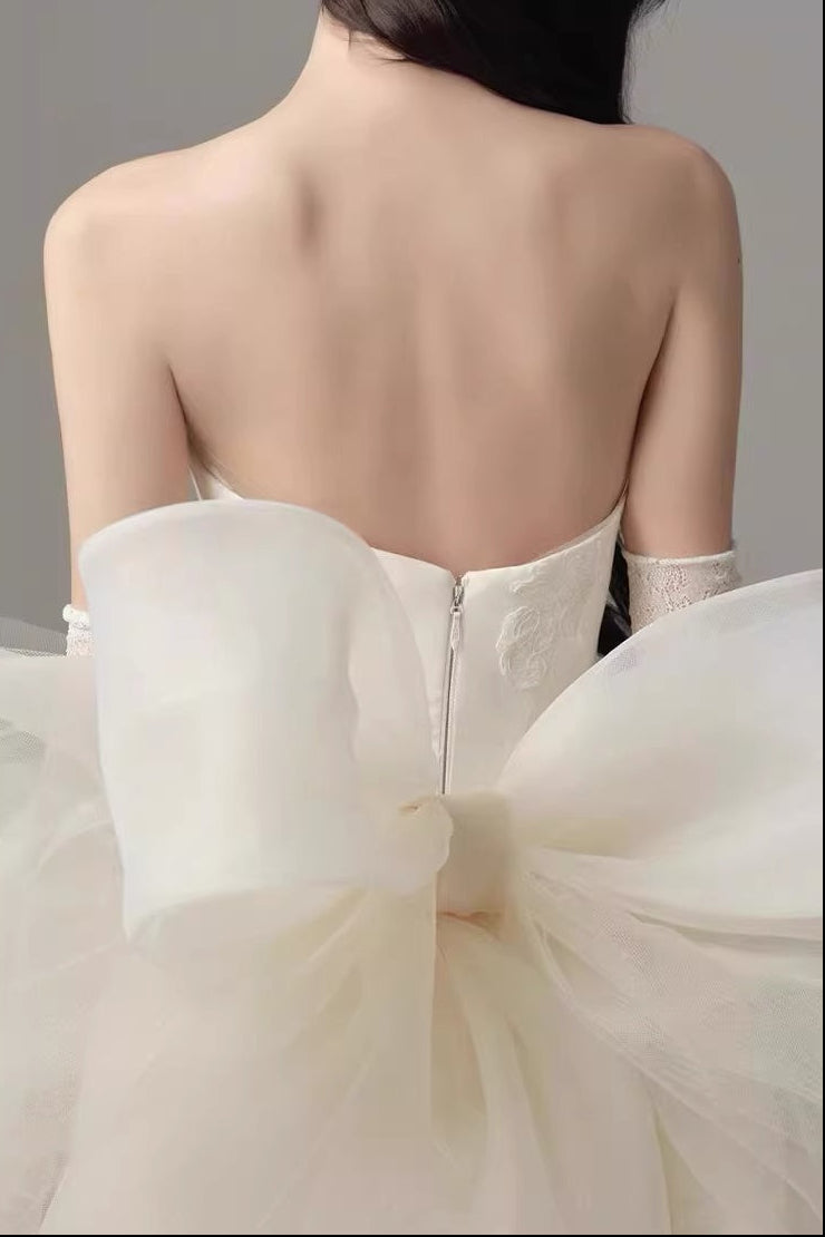 Dervla Strapless Bow Mini Dress