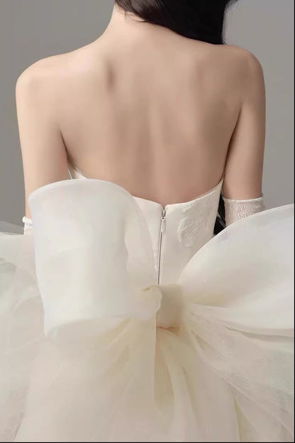 Dervla Strapless Bow Mini Dress