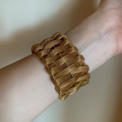 Liara Vintage Woven Texture Bracelet