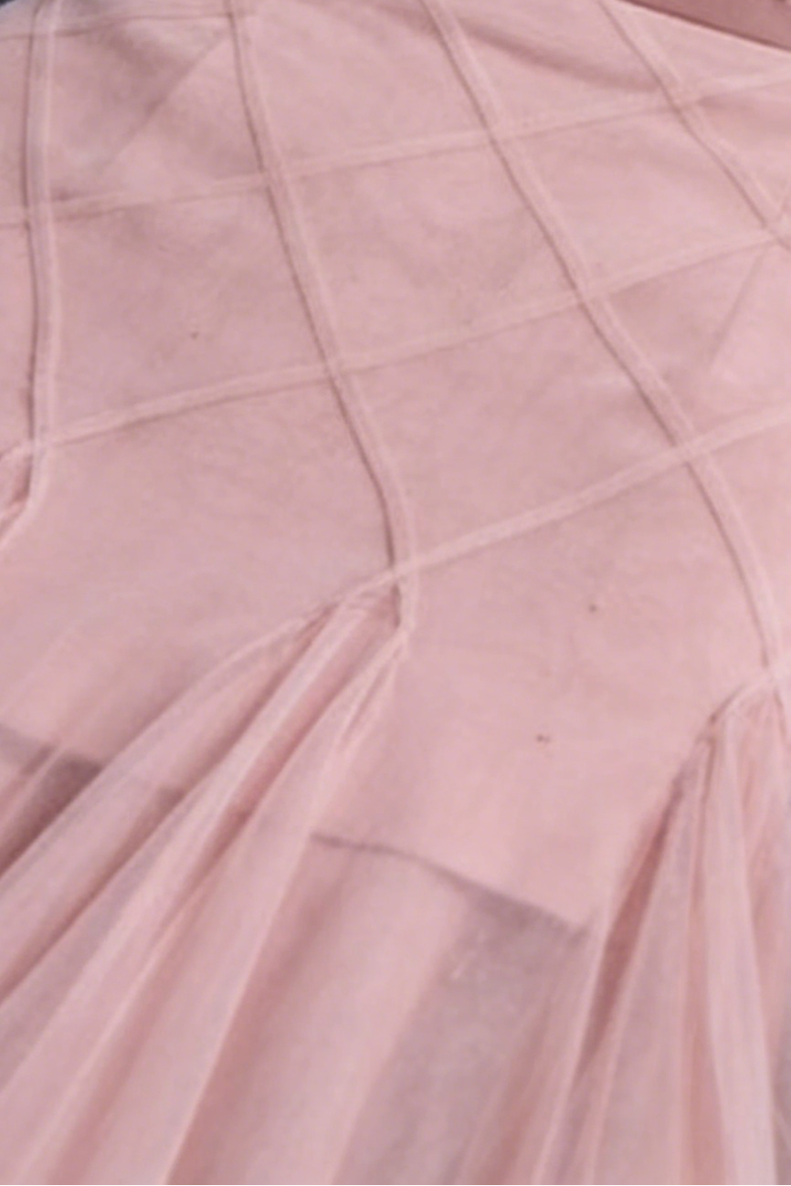 floral dentelle off-shoulder bustier corset net skirt set in pink
