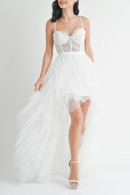 Forever Love Tulle Maxi Dress - White