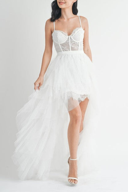 Forever Love Tulle Maxi Dress - White