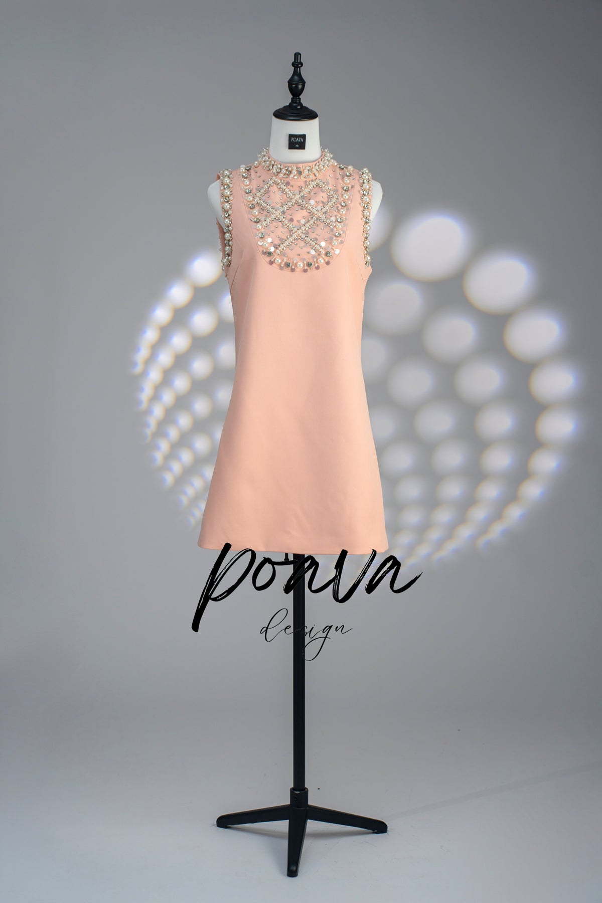 Cesca embellished sleeveless mini dress