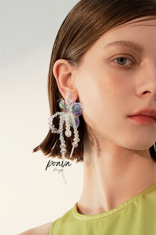 Crystal Flower Earrings