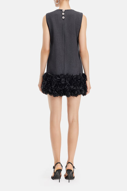 Handcrafted Beaded Petal Shift Dress