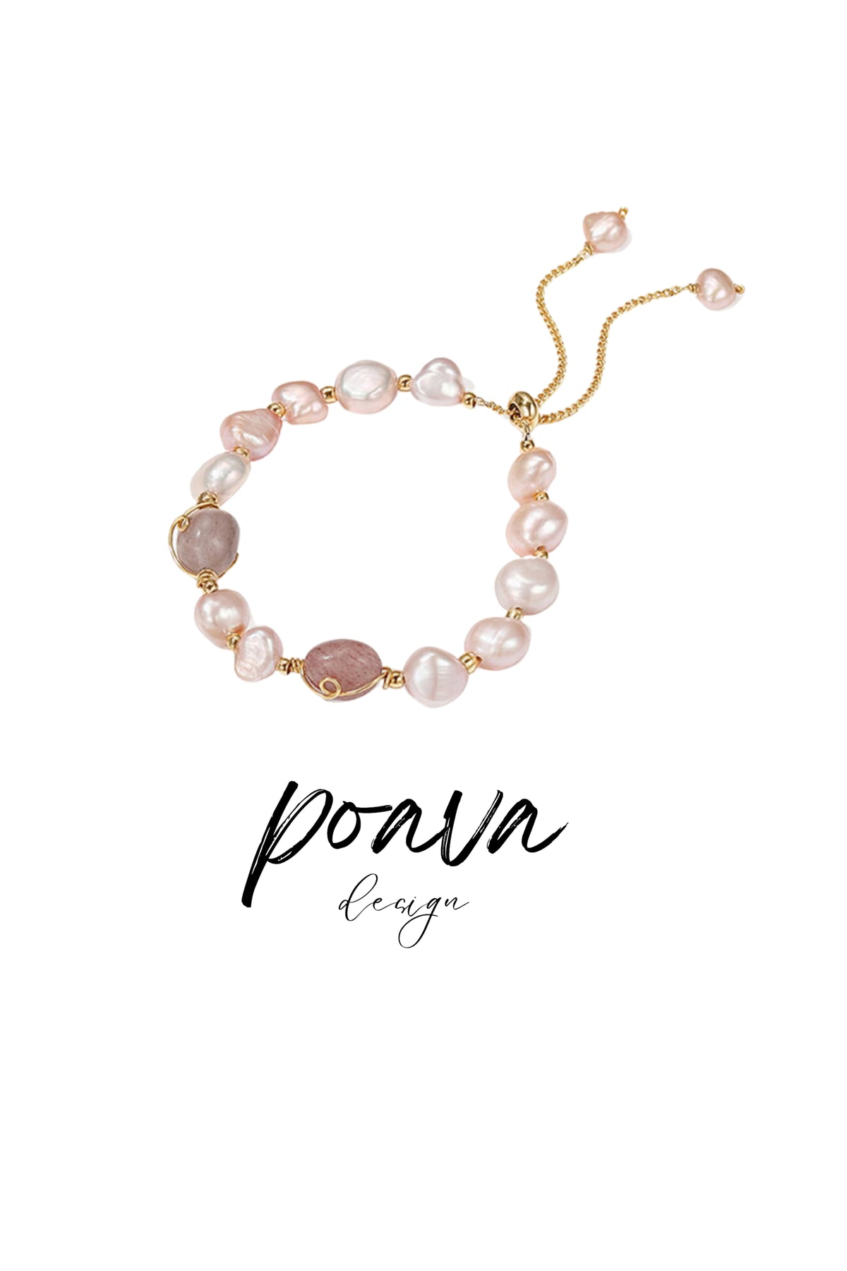 Strawberry pearl bracelet