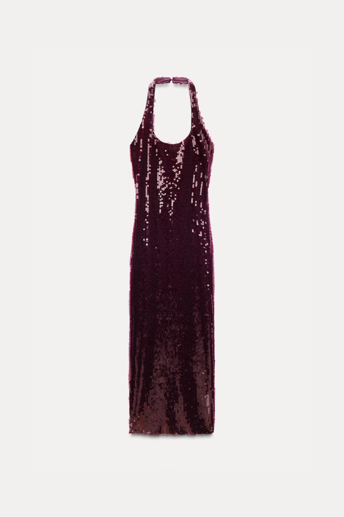 SEQUIN HALTER DRESS