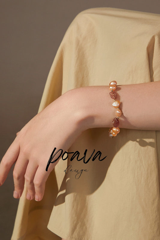 Strawberry pearl bracelet