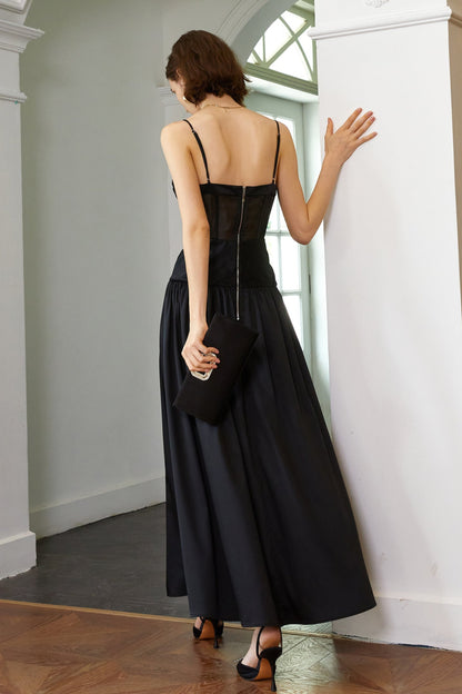 Fishbone tube maxi dress