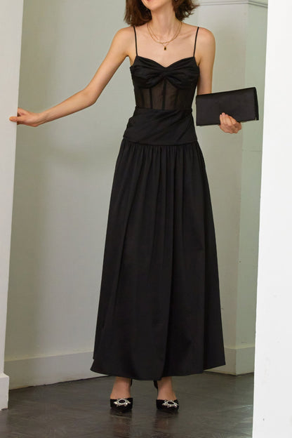 Fishbone tube maxi dress