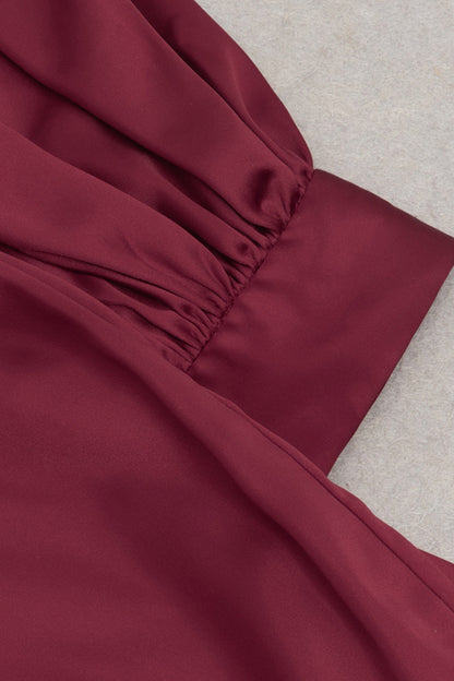 V neckline high split maxi dresses