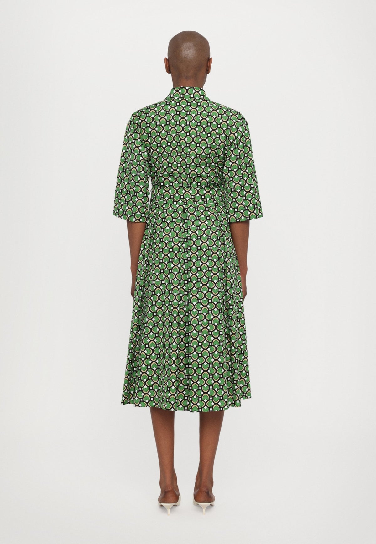 Varenna Cotton Shirt Dress - Green