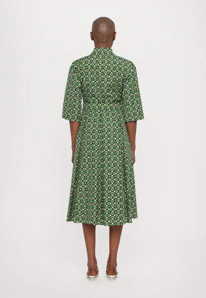 Varenna Cotton Shirt Dress - Green