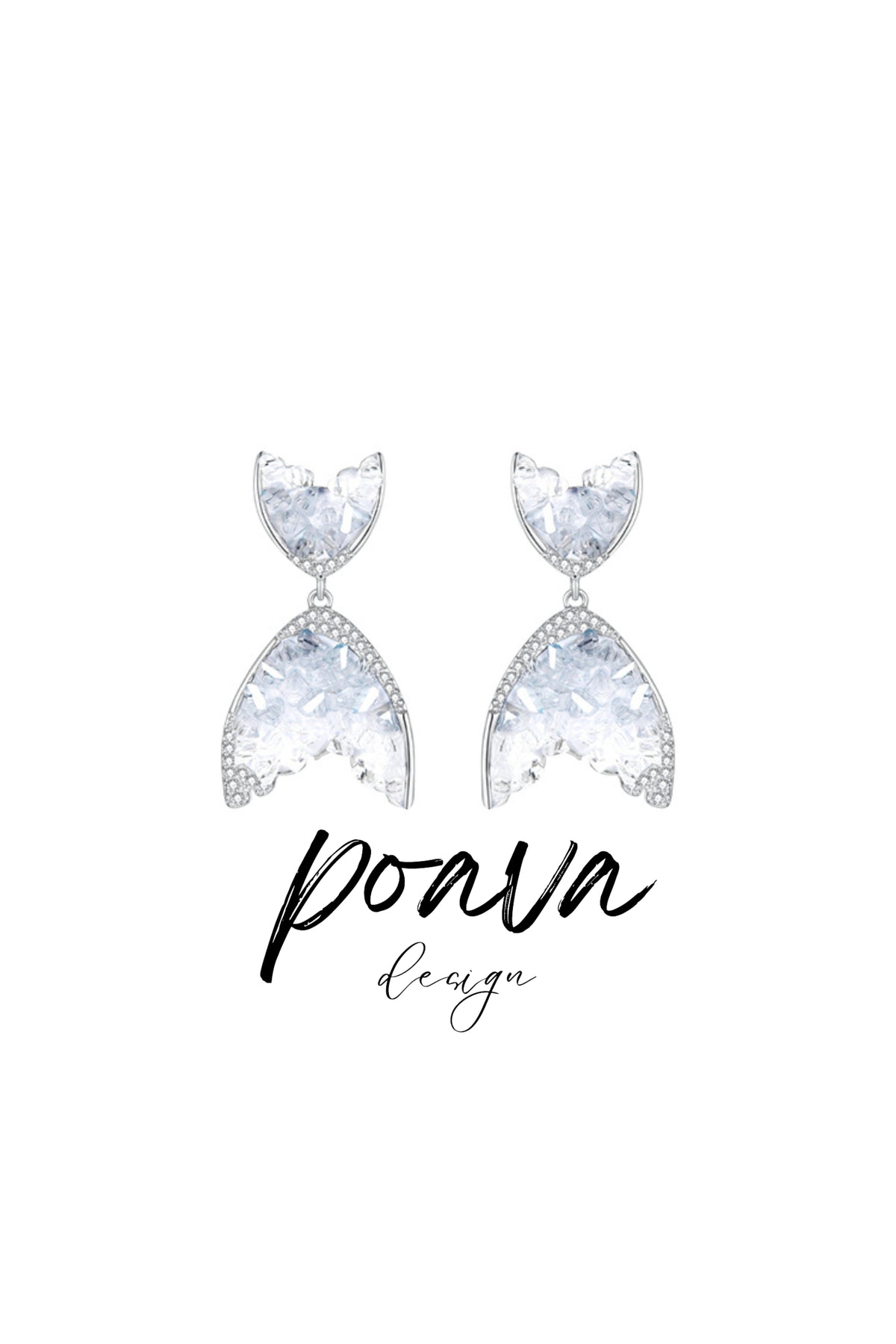 embellished mermaid earrings