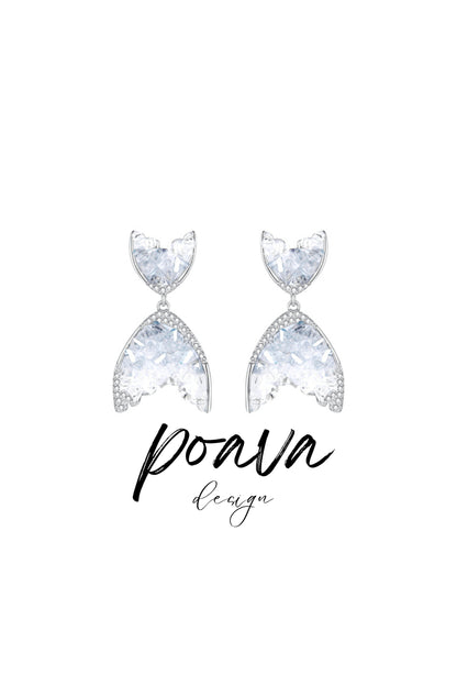 embellished mermaid earrings