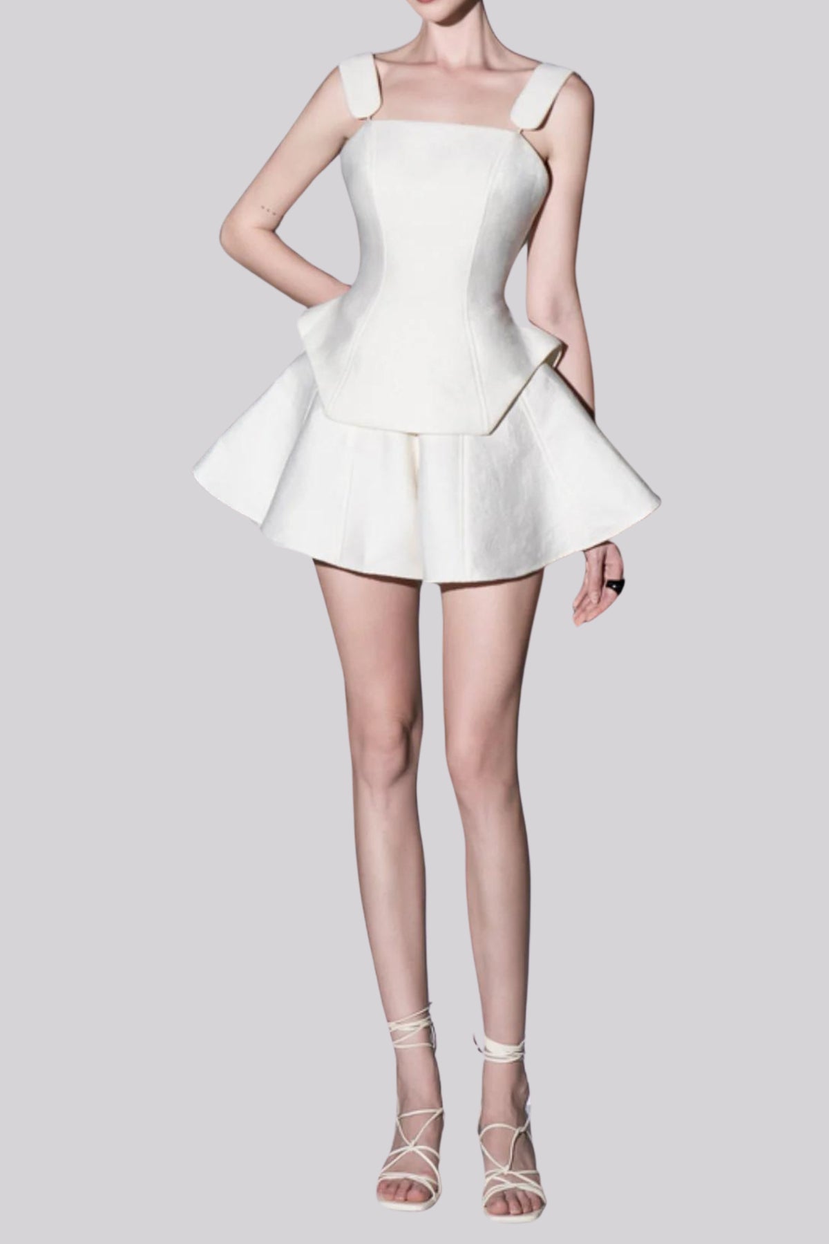 FLARE SHORTS SKIRT SET
