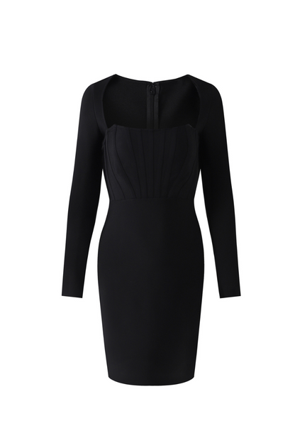 alexandra bodycon bandage mini dress in black