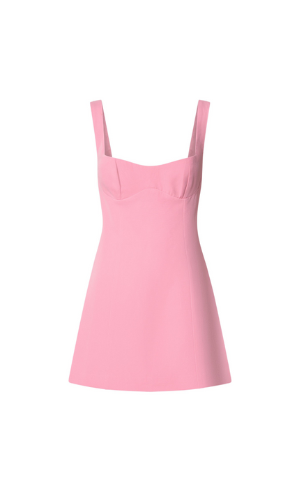 corset panel mini dress in pink