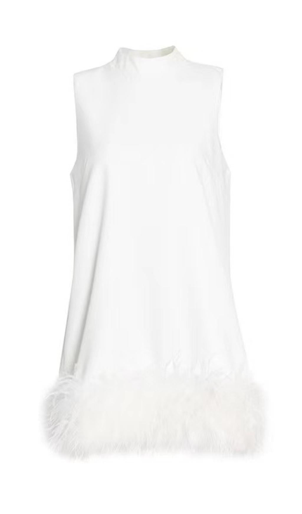 FEATHER MINI DRESS