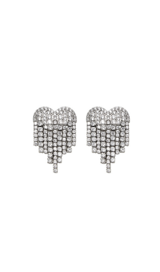 Heart Tassel Earrings