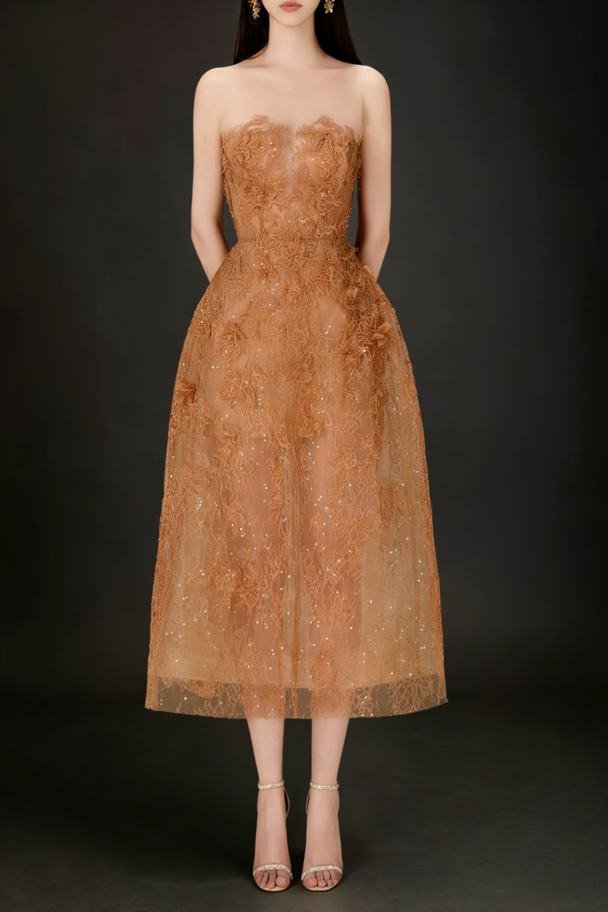 HONEY BEADED LACE DRESS