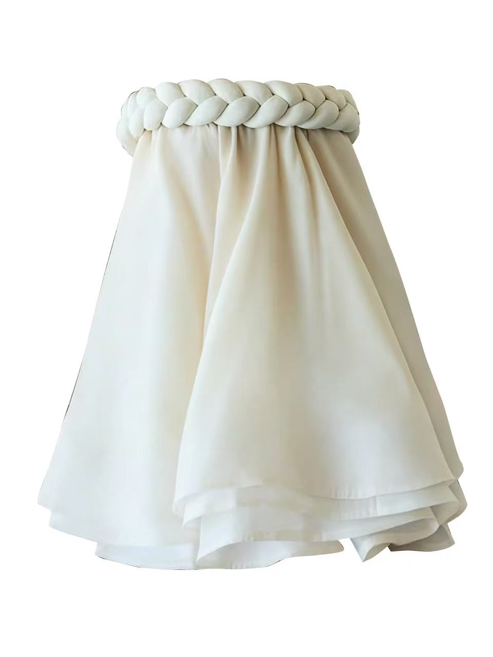 Hemp rope tube top tutu skirt in beige