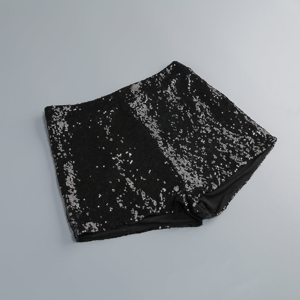 ashley sequin strap maxi dress in black