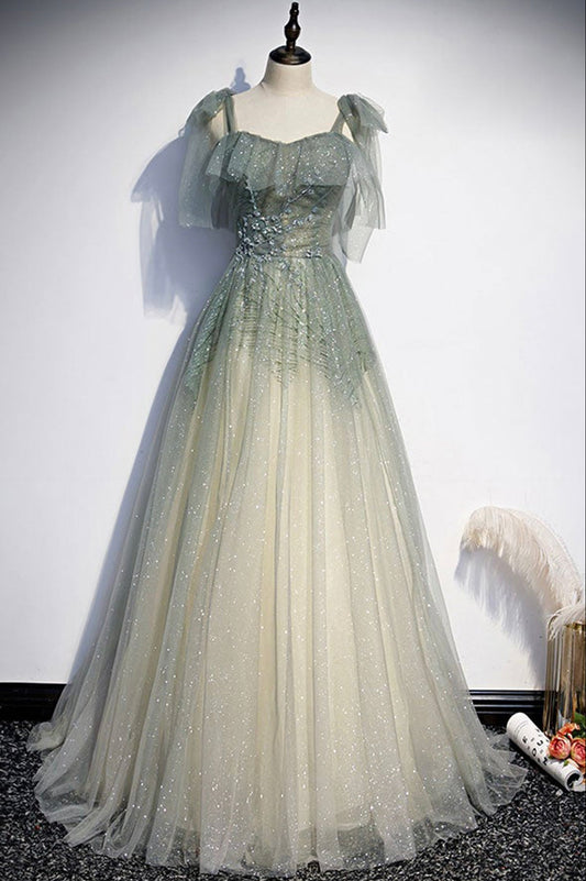 Green Shiny Tulle Dress
