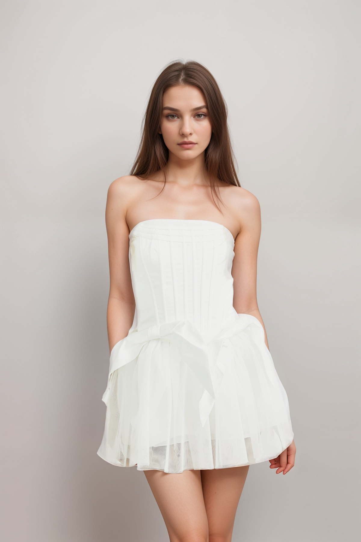 Joséphine corset tulle mini dress
