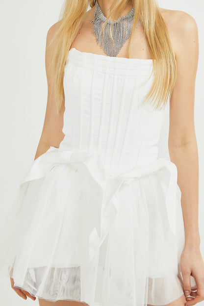 Joséphine corset tulle mini dress