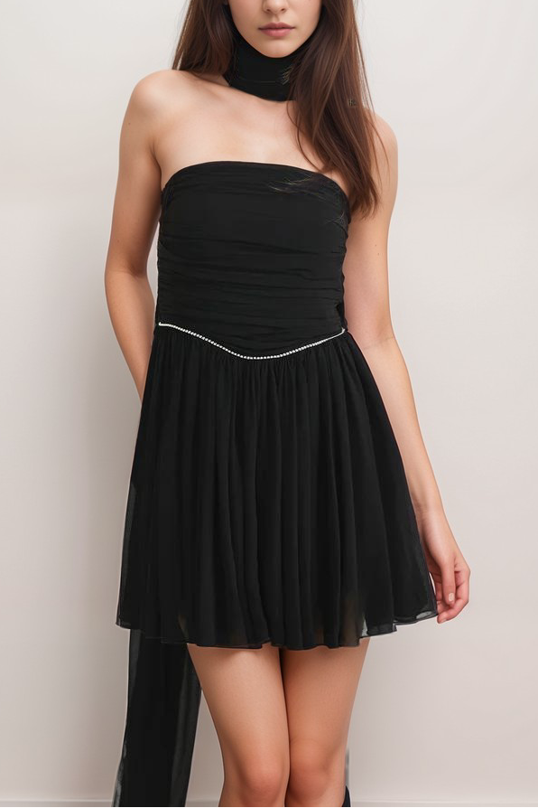 Nadine embellished pleated dress