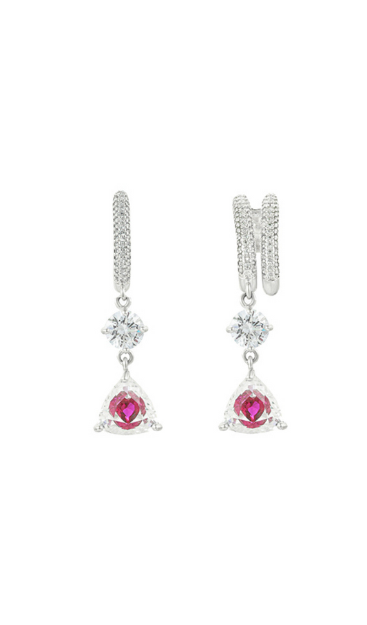RED LOVE GEMSTONE EARRINGS