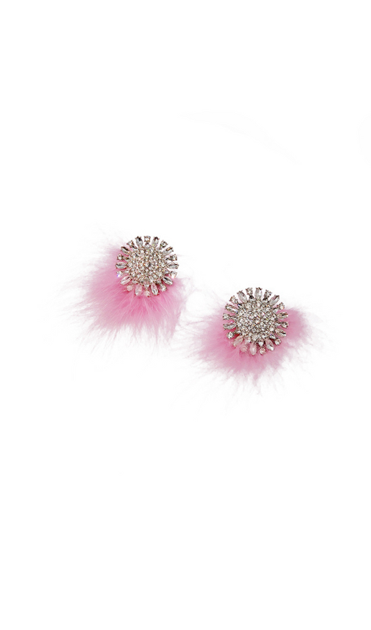RHINESTONE-ENCRUSTED EARRINGS